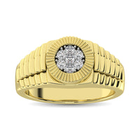 Thumbnail for Diamond 1/4 Ct.Tw. Rolex Mens Ring in 14K Yellow Gold