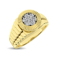 Thumbnail for Diamond 1/4 Ct.Tw. Rolex Mens Ring in 14K Yellow Gold