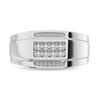 Thumbnail for 10K White Gold 3/8 Ct.Tw. Diamond Gents Ring
