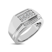 Thumbnail for 10K White Gold 3/8 Ct.Tw. Diamond Gents Ring