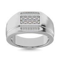 Thumbnail for 10K White Gold 3/8 Ct.Tw. Diamond Gents Ring