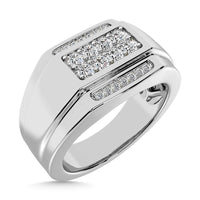 Thumbnail for 10K White Gold 3/8 Ct.Tw. Diamond Gents Ring