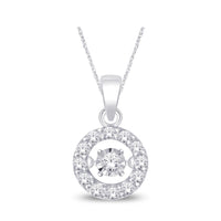 Thumbnail for 10K White Gold 1/10 Ct.Tw. Moving Diamond Fashion Pendant