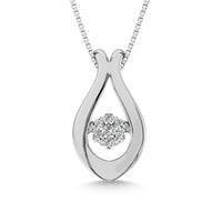 Thumbnail for 10K White Gold 1/20 Ct.Tw. Moving Diamond Fashion Pendant