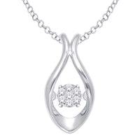 Thumbnail for 10K White Gold 1/20 Ct.Tw. Moving Diamond Fashion Pendant