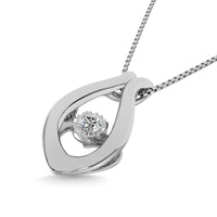 Thumbnail for 10K White Gold 1/20 Ct.Tw. Moving Diamond Fashion Pendant