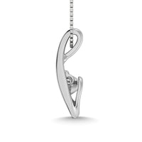 Thumbnail for 10K White Gold 1/20 Ct.Tw. Moving Diamond Fashion Pendant