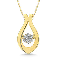 Thumbnail for 10K Yellow Gold 1/20 Ct.Tw. Moving Diamond Fashion Pendant