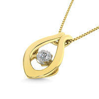 Thumbnail for 10K Yellow Gold 1/20 Ct.Tw. Moving Diamond Fashion Pendant