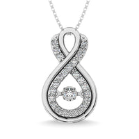 Thumbnail for 14K White Gold 1/5 Ct.Tw. Moving Diamond Fashion Pendant
