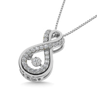Thumbnail for 14K White Gold 1/5 Ct.Tw. Moving Diamond Fashion Pendant