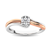 Thumbnail for 10K Two Tone Gold 1/8 Ct.Tw. Diamond Promise Ring