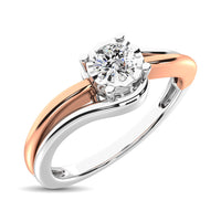 Thumbnail for 10K Two Tone Gold 1/8 Ct.Tw. Diamond Promise Ring