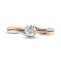 Thumbnail for 10K Two Tone Gold 1/8 Ct.Tw. Diamond Promise Ring