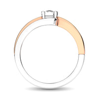 Thumbnail for 10K Two Tone Gold 1/8 Ct.Tw. Diamond Promise Ring