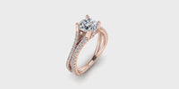 Double Shank Round Brilliant Center Diamond Engagement Ring-Angelucci-Jewelry