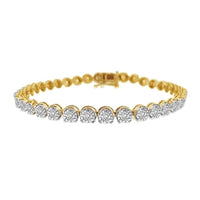 Thumbnail for LADIES BRACELET 2 CT ROUND DIAMOND 14K YELLOW GOLD