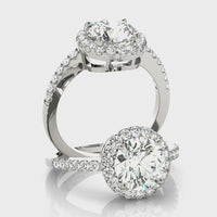 2 Carat Round Brilliant Halo Diamond Engagement RIng