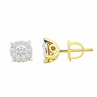 Thumbnail for LADIES EARRINGS 1/4 CT ROUND DIAMOND 14K YELLOW GOLD