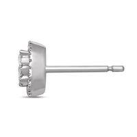 Thumbnail for 14K White Gold 1/3 Ct.Tw. Diamond Flower Stud Earrings