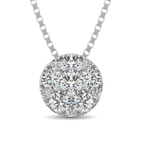 Thumbnail for 14K White Gold 1/3 Ct.Tw. Diamond Flower Pendant