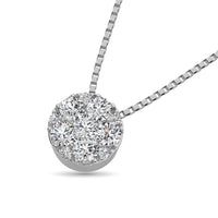 Thumbnail for 14K White Gold 1/2 Ct.Tw. Diamond Flower Pendant