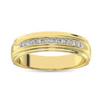 Thumbnail for 14K Yellow Gold 1/2 Ct.Tw. Diamond Mens Machine Band