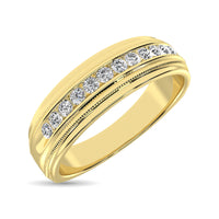 Thumbnail for 14K Yellow Gold 1 Ct.Tw. Diamond Mens Machine Band
