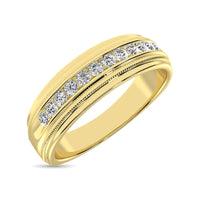 Thumbnail for 14K Yellow Gold 1/2 Ct.Tw. Diamond Mens Machine Band