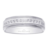Thumbnail for 10K White Gold 1 Ct.Tw. Diamond Mens Machine Band
