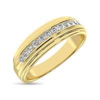 Thumbnail for 14K Yellow Gold 1 Ct.Tw. Diamond Mens Machine Band
