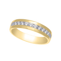 Thumbnail for 14K Yellow Gold 1/2 Ct.Tw. Diamond Mens Machine Band