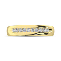 Thumbnail for 14K Yellow Gold 1/4 Ct.Tw. Diamond Mens Machine Band