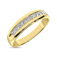 Thumbnail for 14K Yellow Gold 1/4 Ct.Tw. Diamond Mens Machine Band