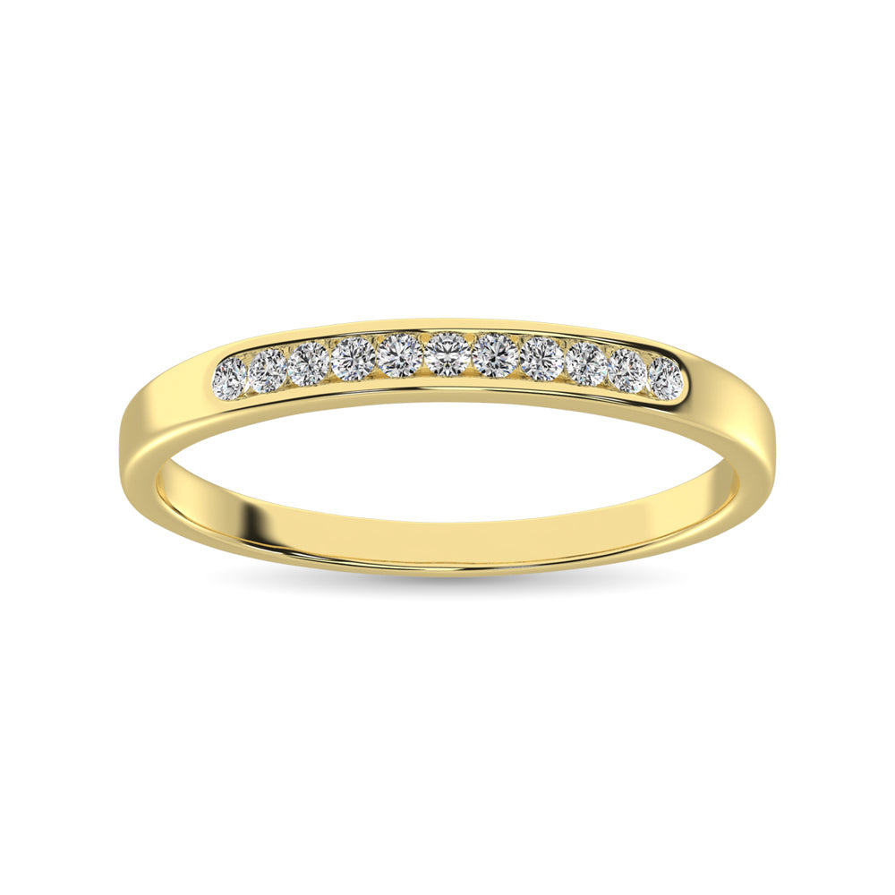 14K Yellow Gold 1 Ct.Tw. Diamond Ladies Machine Band