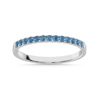 Thumbnail for 14K White Gold 1/5 Ctw Blue Diamond Machine Band