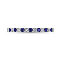 Thumbnail for 14K White Gold 1/4 Ctw Alternate Blue Sapphire & Diamond Machine Band