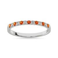 Thumbnail for 14K White Gold 1/5 Ct.Tw. Diamond And Citrine Machine Band