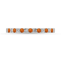 Thumbnail for 14K White Gold 1/5 Ct.Tw. Diamond And Citrine Machine Band