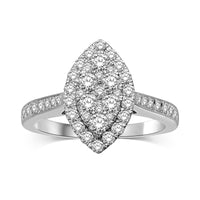 Thumbnail for 14K White Gold 9/10 Ct.Tw Diamond Engagement Ring