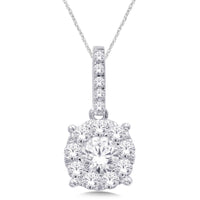 Thumbnail for 14K White Gold 9/10 Ct.Tw. Diamond Fashion Pendant