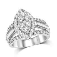 Thumbnail for 10K White Gold 1 Ct.Tw. Diamond Engagement Ring