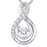 Thumbnail for 10K White Gold 1/5Ct.Tw.Moving Diamond Fashion Pendant