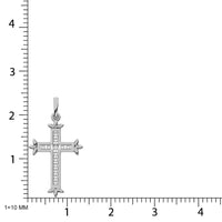 Thumbnail for 10K White Gold 1/8 Ct.Tw.Diamond Cross Pendant