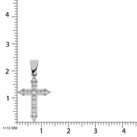 Thumbnail for 10K White Gold 1/5 Ct.Tw. Diamond Cross Pendant