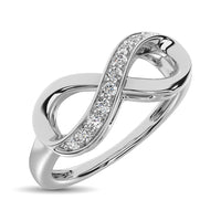 Thumbnail for 10K White Gold 1/10 Ct.Tw. Diamond Infinity Ring