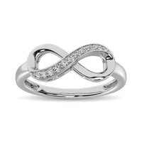Thumbnail for 10K White Gold 1/10 Ct.Tw. Diamond Infinity Ring