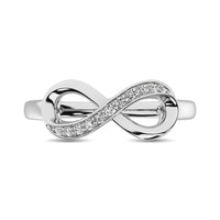 Thumbnail for 10K White Gold 1/10 Ct.Tw. Diamond Infinity Ring
