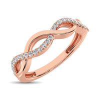 Thumbnail for 10K Rose Gold 1/10 Ctw Diamond Promise Ring