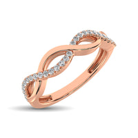 Thumbnail for 10K Rose Gold 1/10 Ctw Diamond Promise Ring
